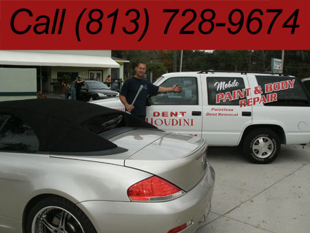 Call Troy Alexander of Dent Houdini at 813-728-9674